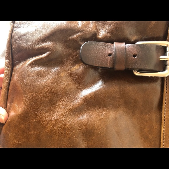 Rudsak Distressed Brown Leather Messenger Bag - Picture 12 of 16